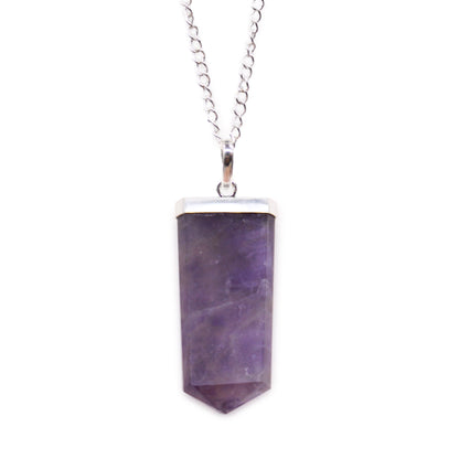 Amethyst Flat Pencil Pendant