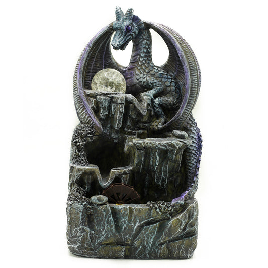 Purple Dragon & Water Wheel Tabletop Water Feature