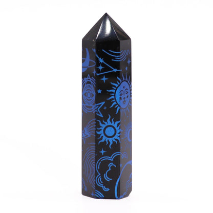 Black Obsidian Point - Mystic Story - Midnight Blue