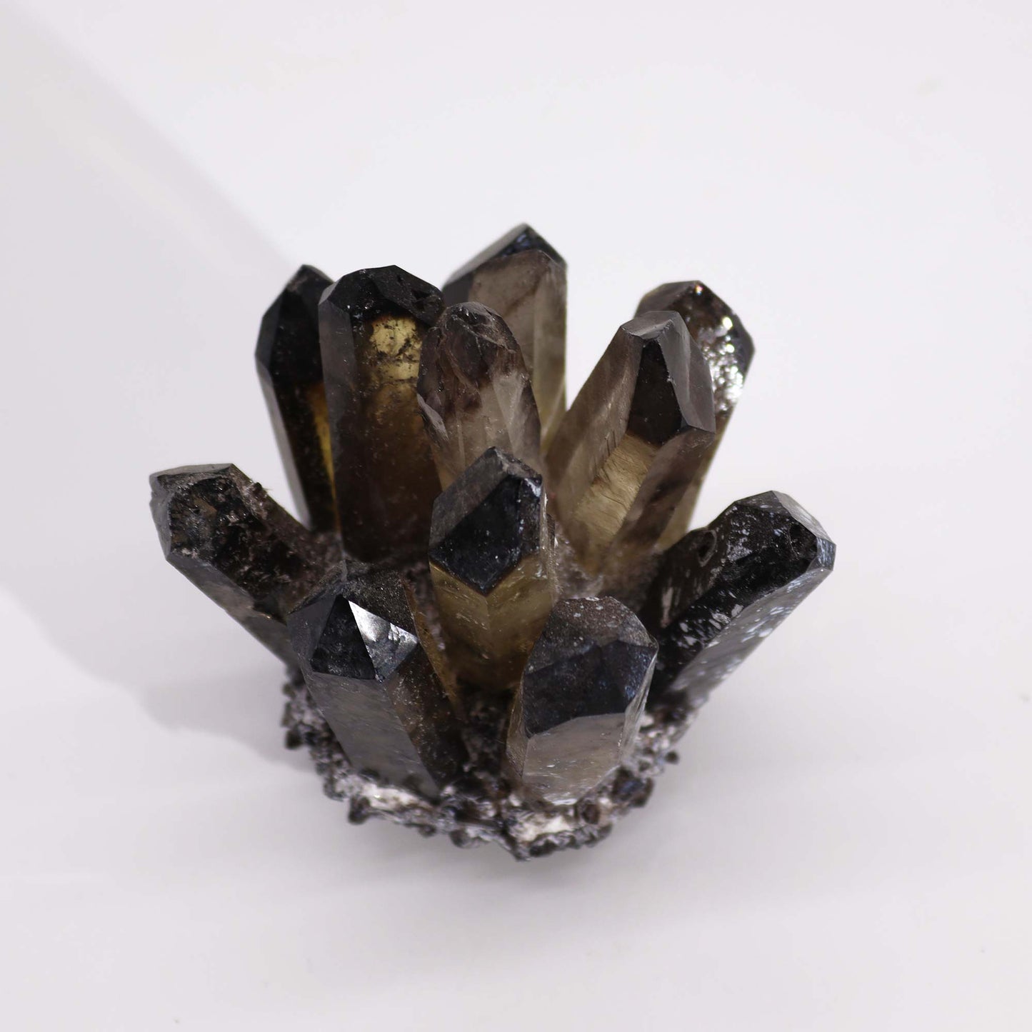 Smoky Phantom Quartz Cluster