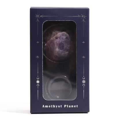 Amethyst Planet on a Solar Goldstone Stand (JUPITER)