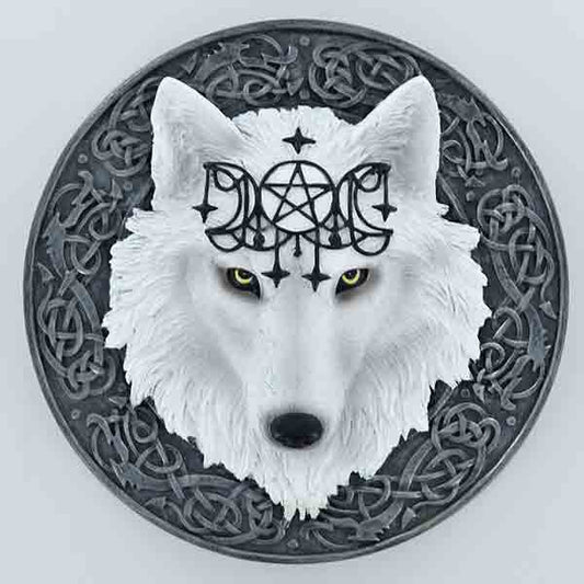 Mystic Moon Wolf Plaque