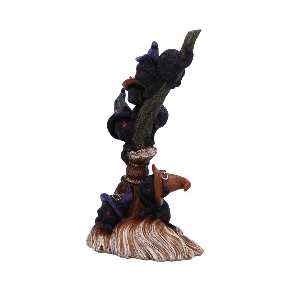 Nemesis Now Broomstick Kindle Witchy Black Cats Figurine Cute Gift