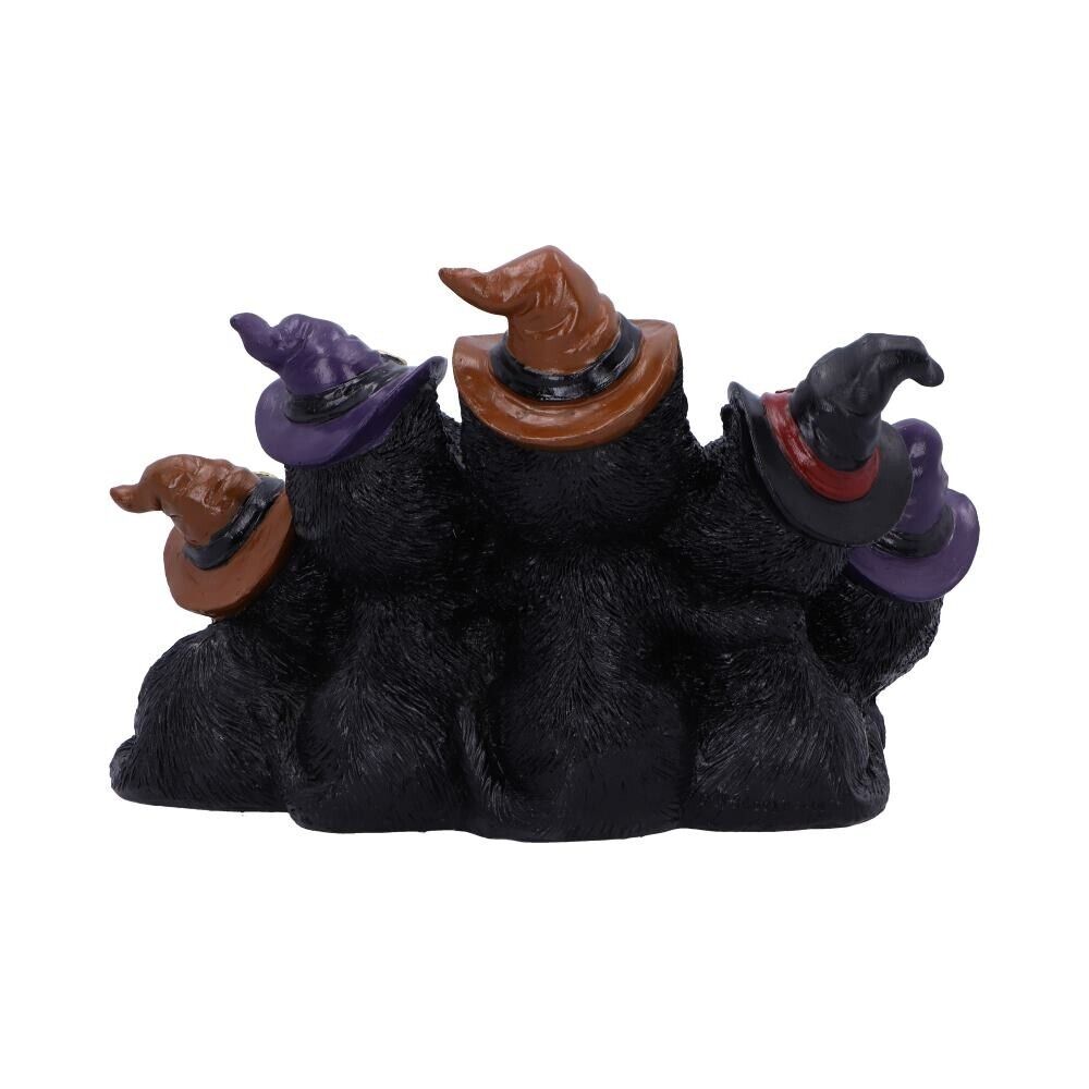 Nemesis Now Kindle's Potion Light Up Cats & Cauldron Figurine Witch Goth Gift