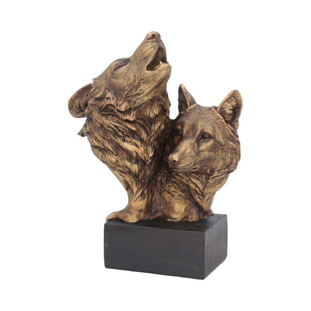 Song of the Wild Howling Wolf Bust 23cm Bronze Effect Figurine Nemesis Now