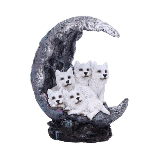 Nemesis Now Moon Litter White Wolves Figurine LED Light Fantasy Magic Gift