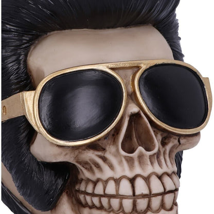 Uh Huh The King Elvis Inspired Skull Figurine Skull Ornament Nemesis Now Decor