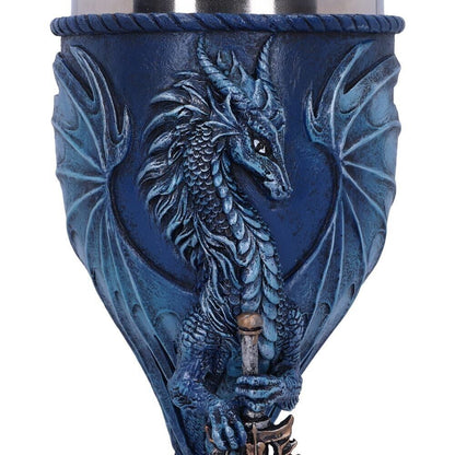 Ruth Thompson Sea Blade Blue Water Dragon Goblet Glass Gothic Fantasy Nemesis