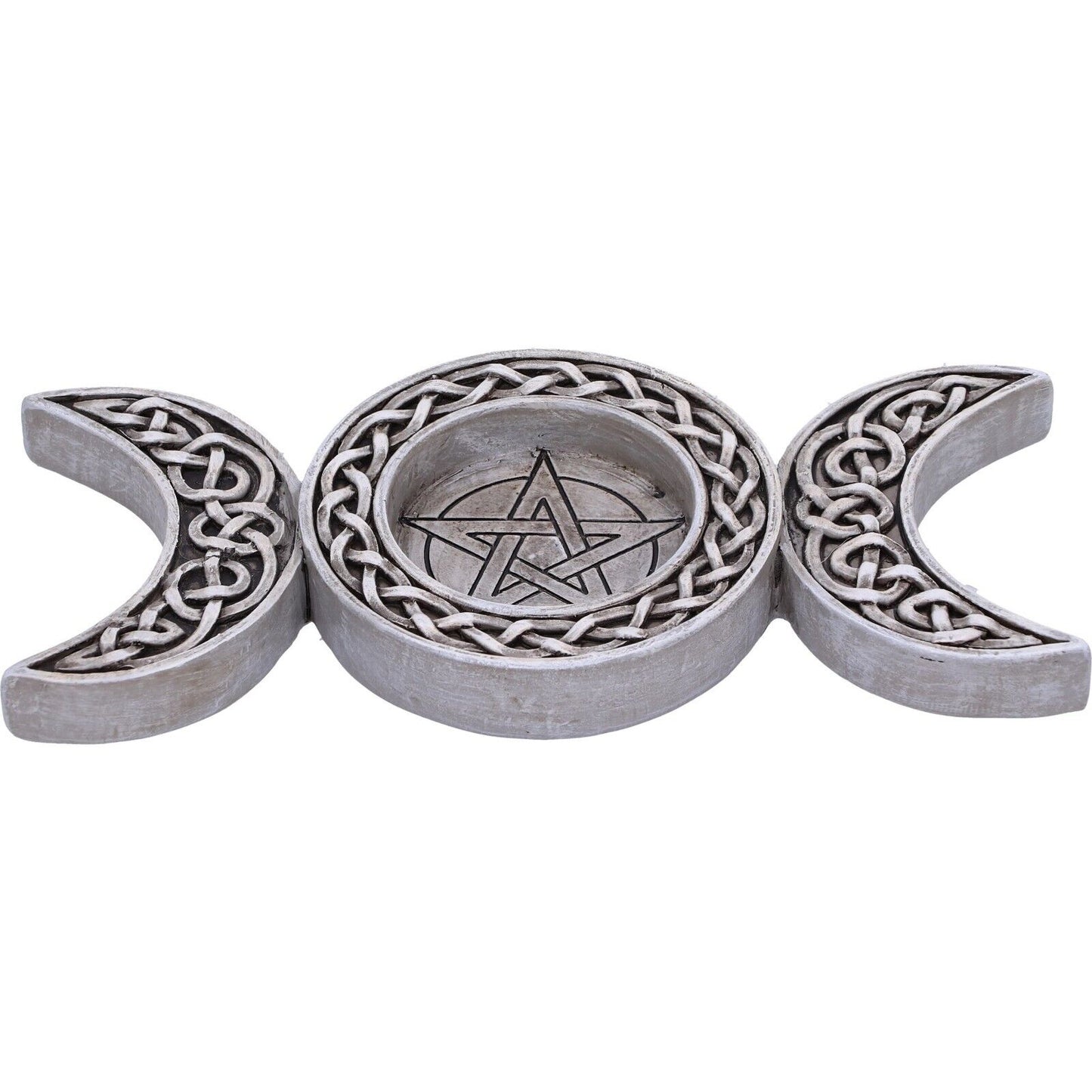 Nemesis Now Triple Moon Pentagram Tea Light Candle Holder Witch Pagan Altar