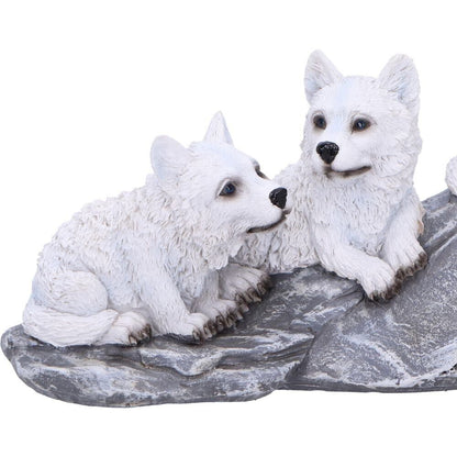 Nemesis Now Winter Litter White Wolf Pups Figurine Fantasy Magic Wildlife Gift