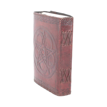 Pentagram Leather Embossed Journal & Lock Gothic Witch Notebook Nemesis Now