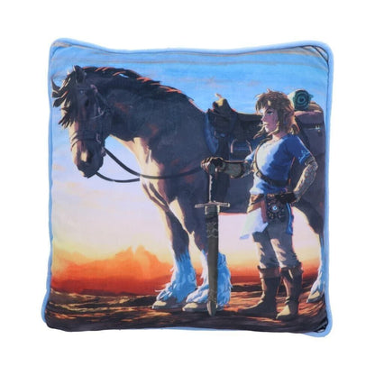 Legend of Zelda Breath of the Wild Link Cushion Fantasy Gaming Merch Official