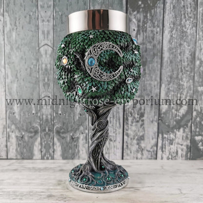 Nemesis Now Tree Of Life Goblet Wine Glass Lunar Magic Witchcraft Ritual Altar