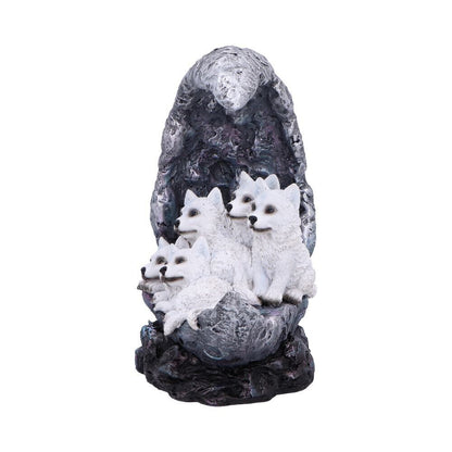 Nemesis Now Moon Litter White Wolves Figurine LED Light Fantasy Magic Gift