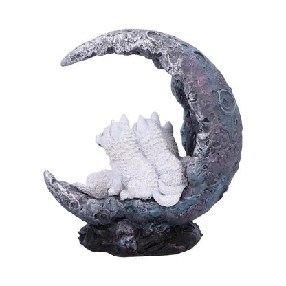 Nemesis Now Moon Litter White Wolves Figurine LED Light Fantasy Magic Gift