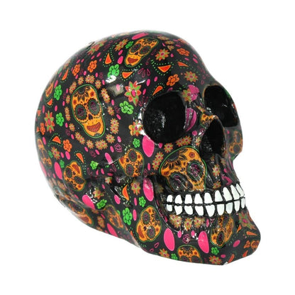 Viva! Day of the Dead Print Skull Figurine Nemesis Now Gothic Muertos 19cm