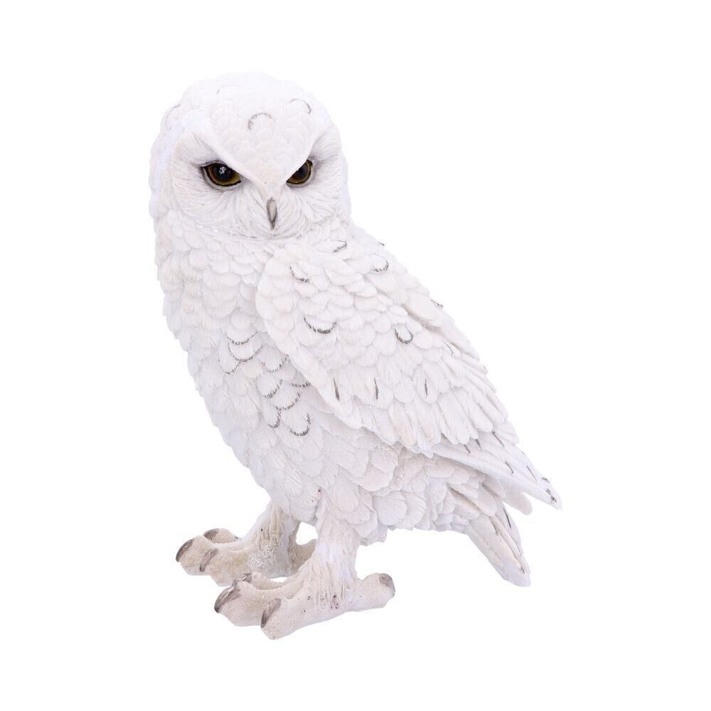 Snowy Watch Large White Owl Ornament 20cm Wildlife Birds Home Decor Nemesis Now