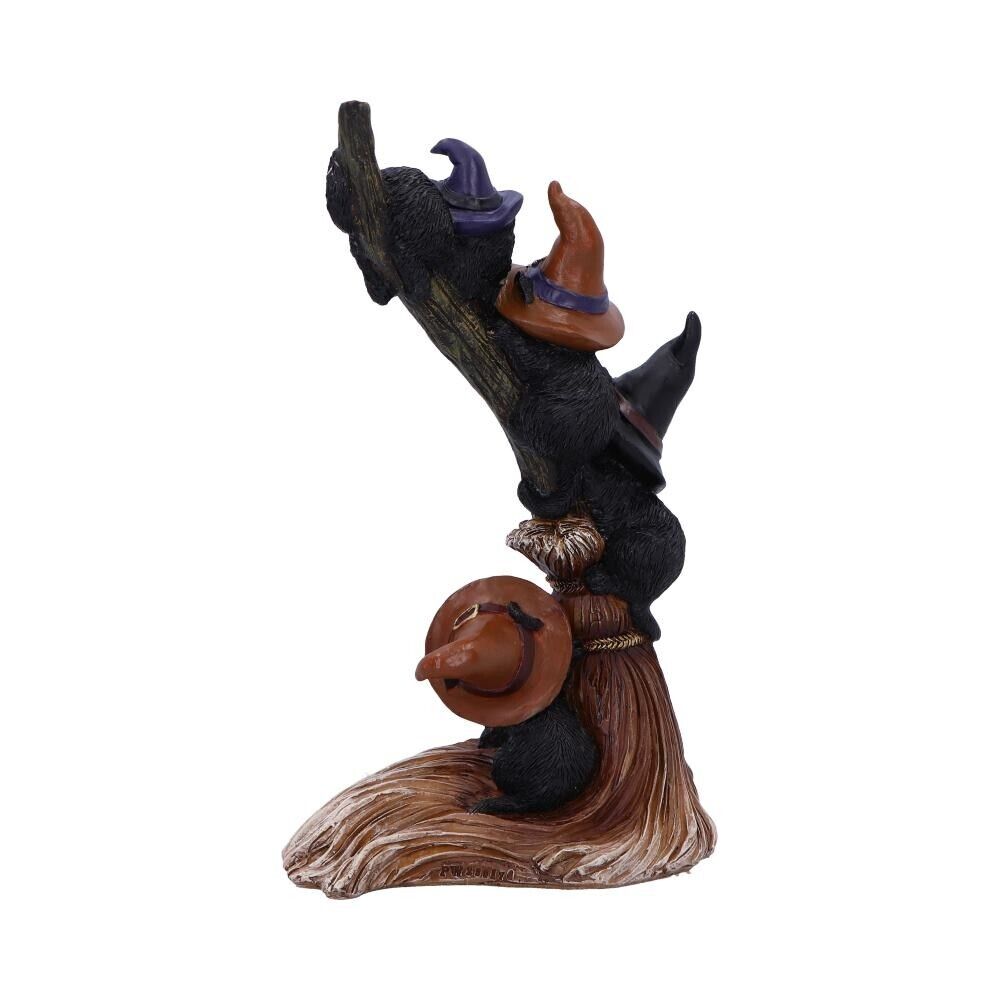 Nemesis Now Broomstick Kindle Witchy Black Cats Figurine Cute Gift