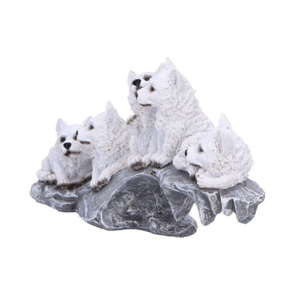 Nemesis Now Winter Litter White Wolf Pups Figurine Fantasy Magic Wildlife Gift