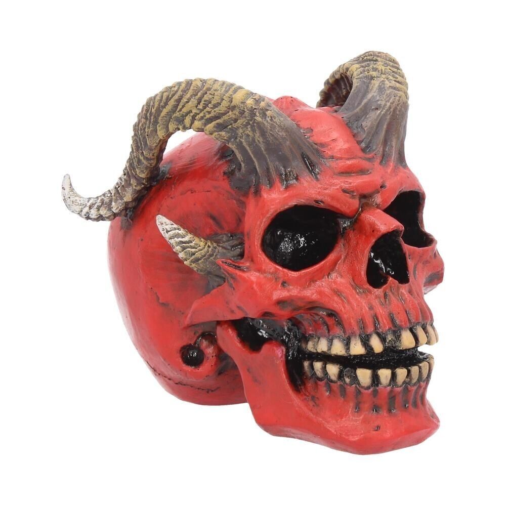 Tenacious Demon Skull- Nemesis Now Red Horned Gothic Demonic Skull Figurine