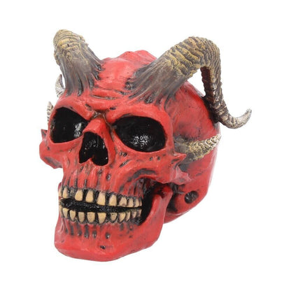 Tenacious Demon Skull- Nemesis Now Red Horned Gothic Demonic Skull Figurine