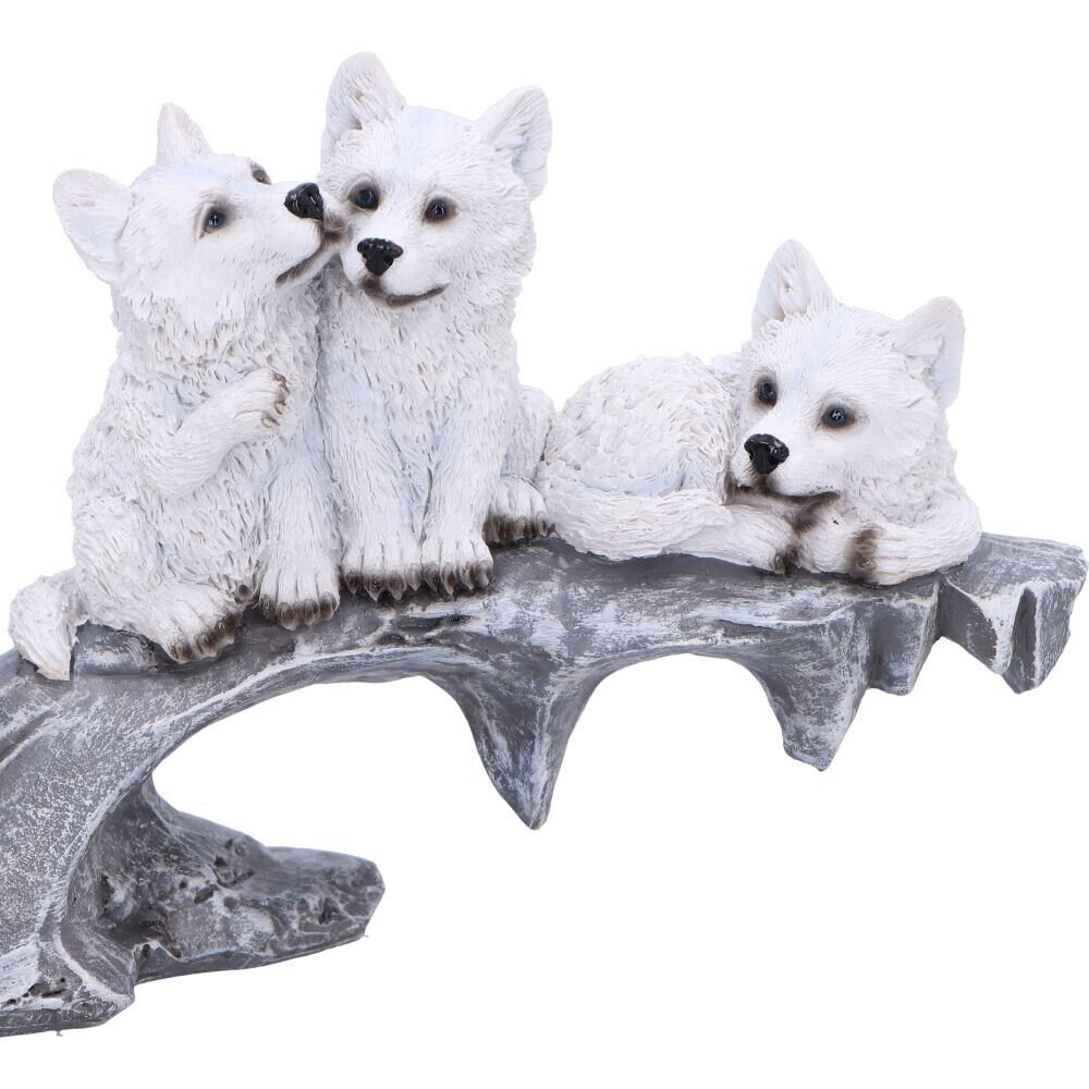 Nemesis Now Winter Litter White Wolf Pups Figurine Fantasy Magic Wildlife Gift