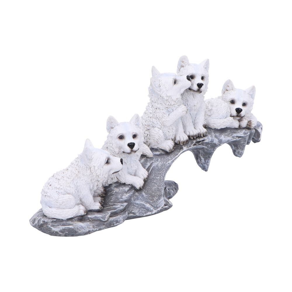 Nemesis Now Winter Litter White Wolf Pups Figurine Fantasy Magic Wildlife Gift