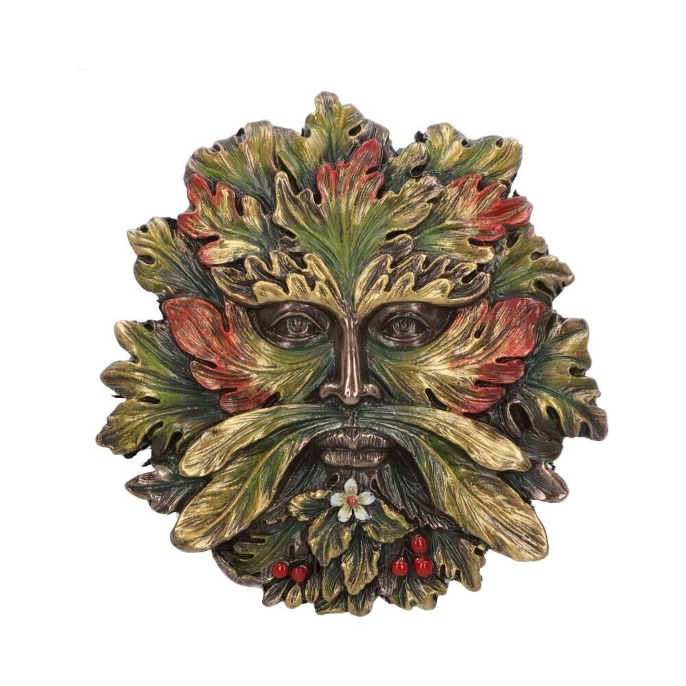 Summer Solstice Wall Mounted Tree Spirit Art Plaque Green Man Witchcraft Nature