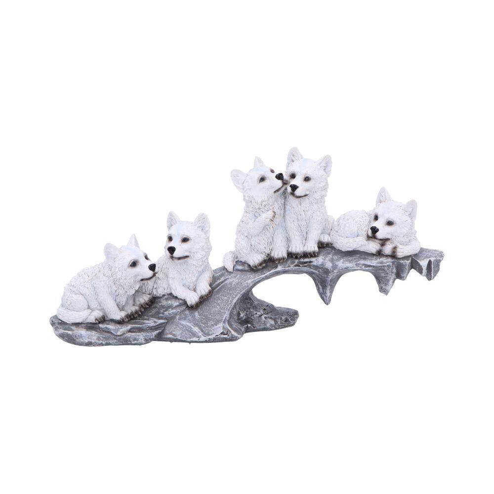 Nemesis Now Winter Litter White Wolf Pups Figurine Fantasy Magic Wildlife Gift