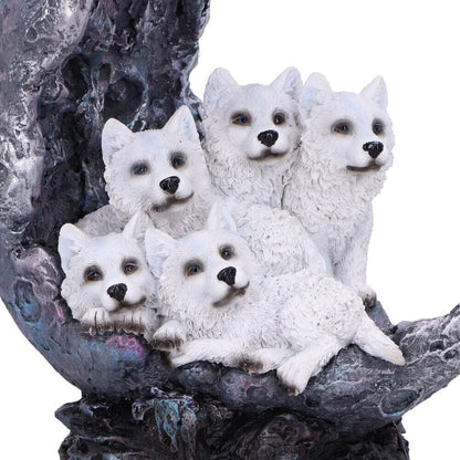 Nemesis Now Moon Litter White Wolves Figurine LED Light Fantasy Magic Gift