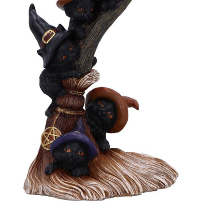 Nemesis Now Broomstick Kindle Witchy Black Cats Figurine Cute Gift