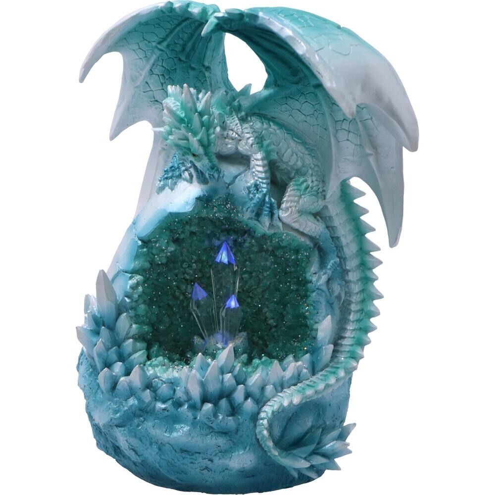 Nemesis Now Northern Lights Light Up Dragon Geode Figurine Goth Fantasy Gift