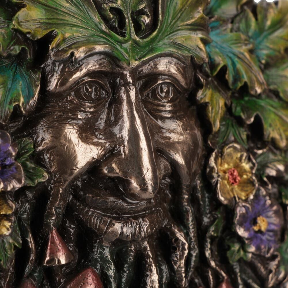 Spring Equinox Wall Mounted Tree Spirit Art Plaque Green Man Witchcraft Nature