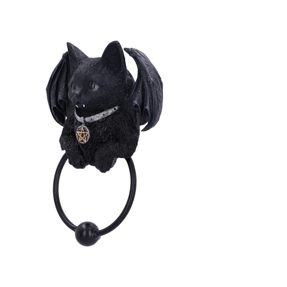 Nemesis Now  Vampuss Black Bat Cat Door Knocker Gothic Vampire Kitty Pentagram