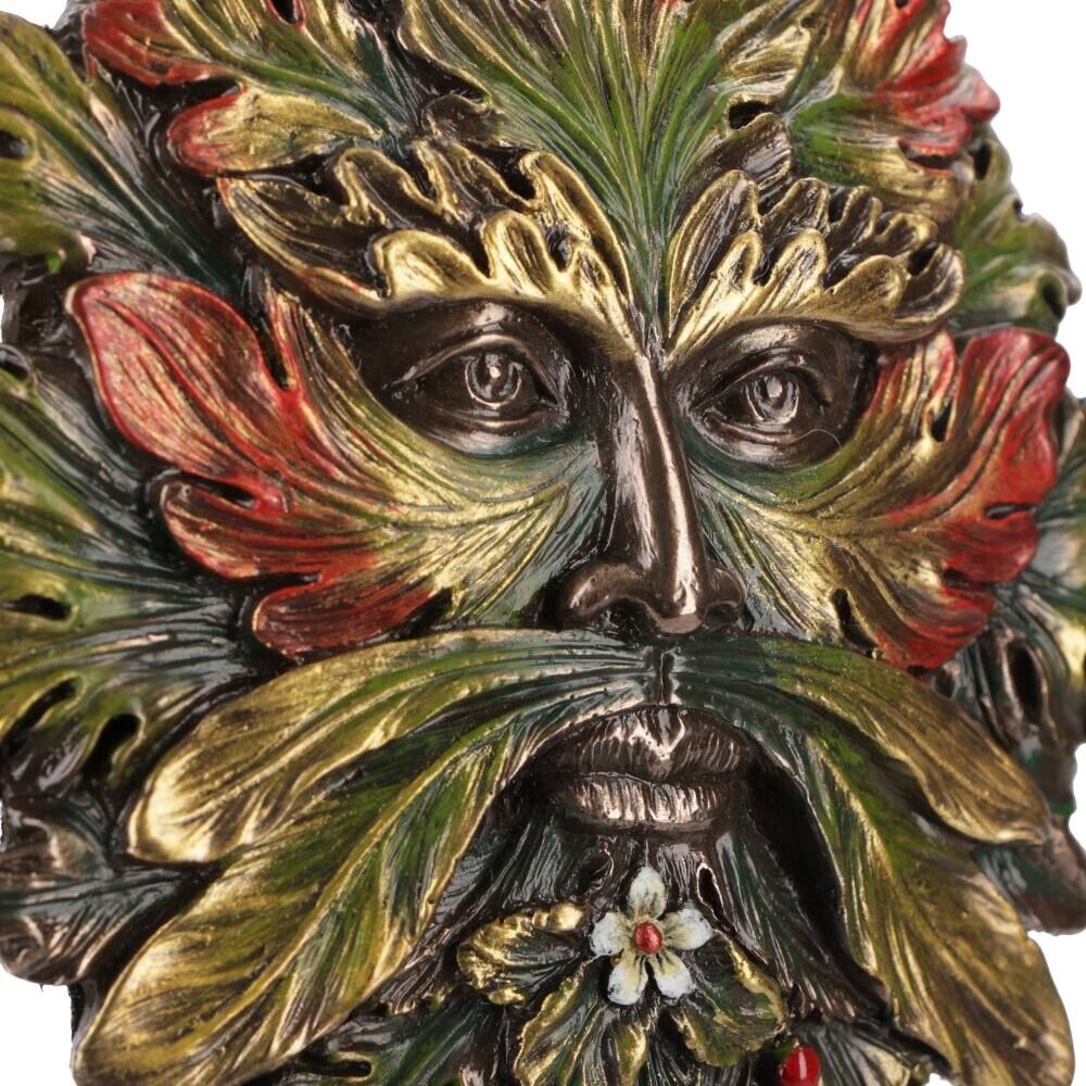 Summer Solstice Wall Mounted Tree Spirit Art Plaque Green Man Witchcraft Nature