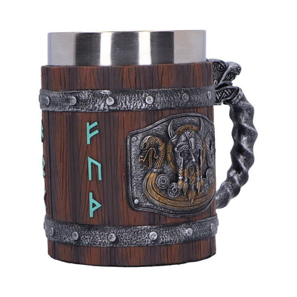 Medieval Norseman Tankard Nemesis Now Viking Berserker Longship Beer Mug