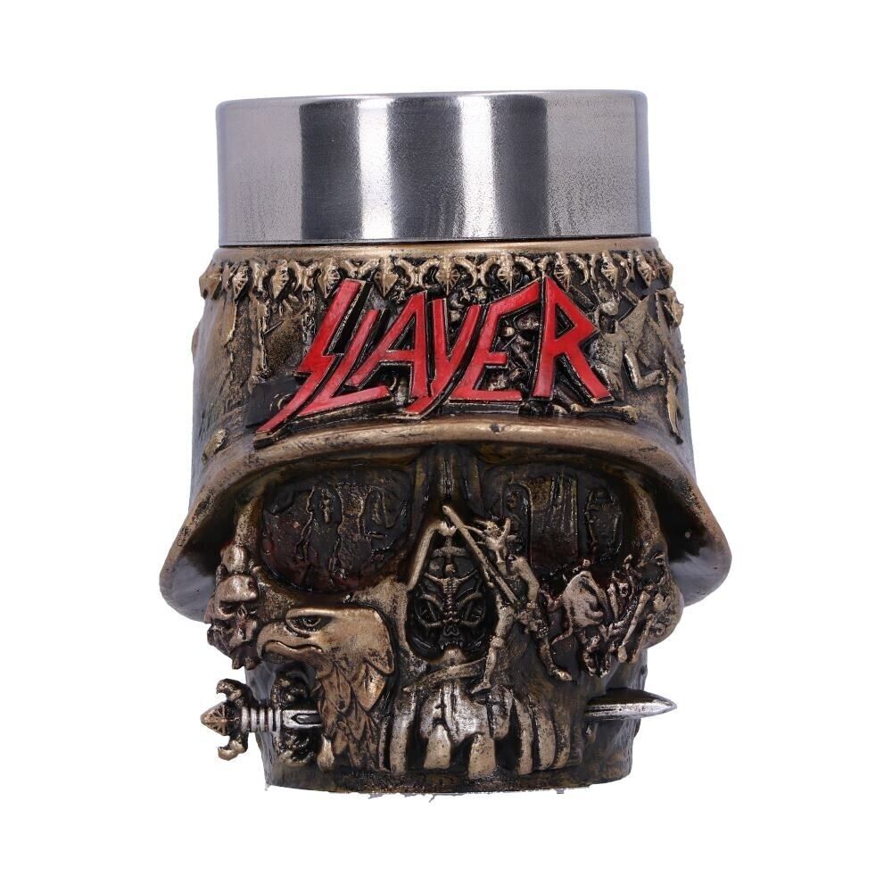 Slayer Eagle Helmet Skull Logo Shot Glass Officially Licensed Nemesis Now 9cm