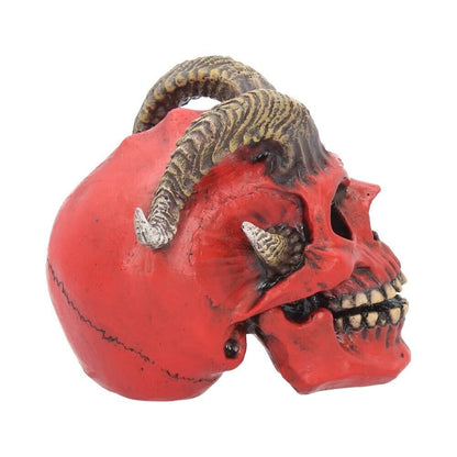 Tenacious Demon Skull- Nemesis Now Red Horned Gothic Demonic Skull Figurine