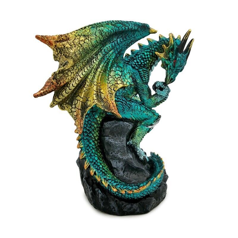 Dark Legends Dragon Figurine Spirit of the Sky Metallic Green Gothic Fantasy