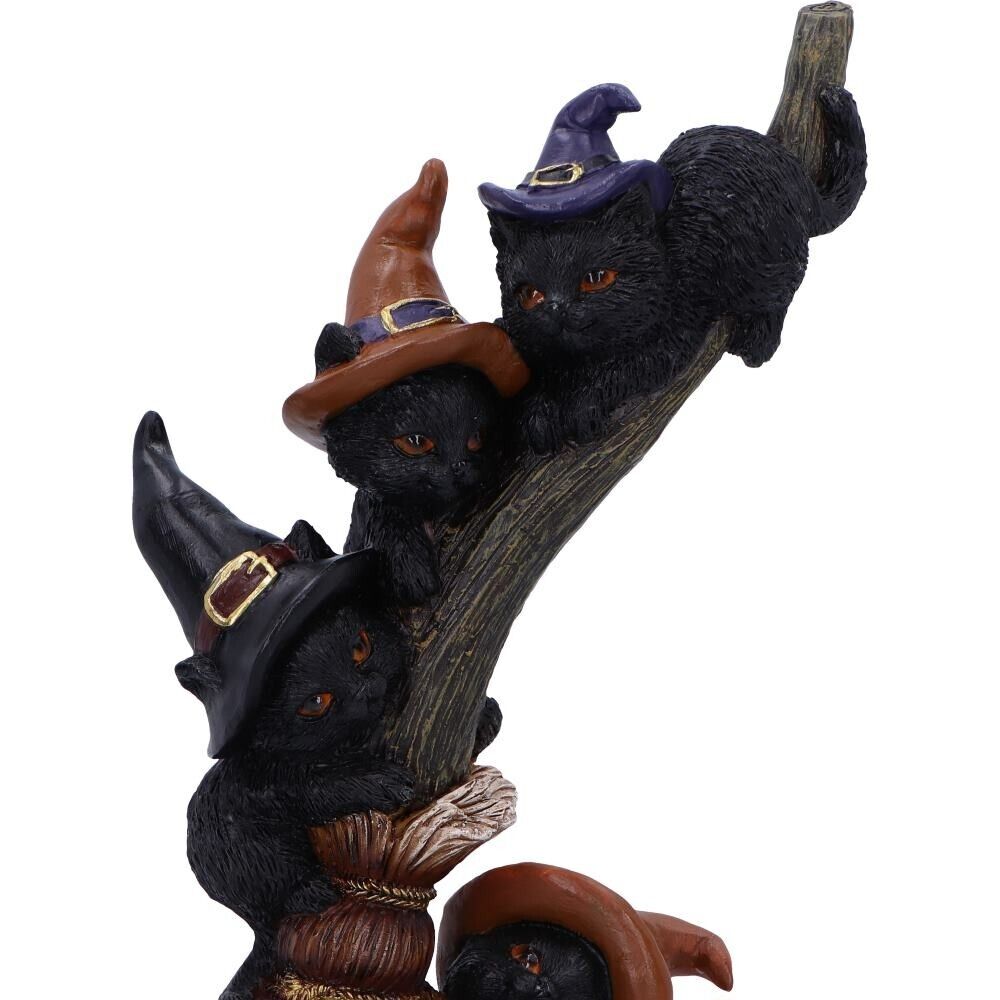 Nemesis Now Broomstick Kindle Witchy Black Cats Figurine Cute Gift