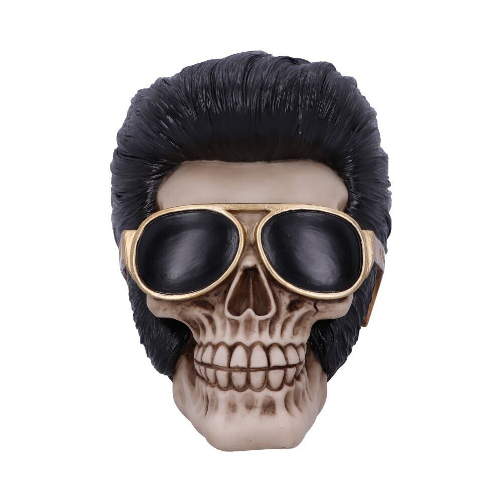 Uh Huh The King Elvis Inspired Skull Figurine Skull Ornament Nemesis Now Decor