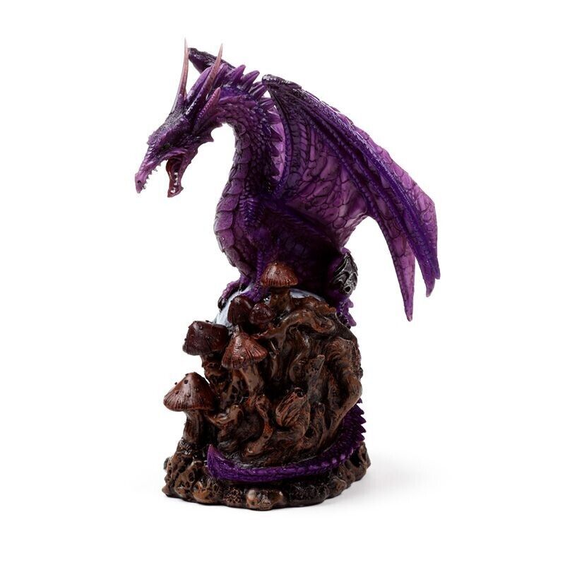 Enchanted Nightmare Dragon Figurine Amethyst Forest Spirit Skull Gothic 21cm