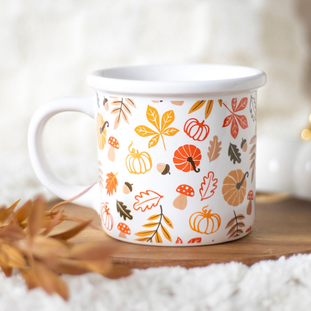 Autumn Leaves & Pumpkins Mug