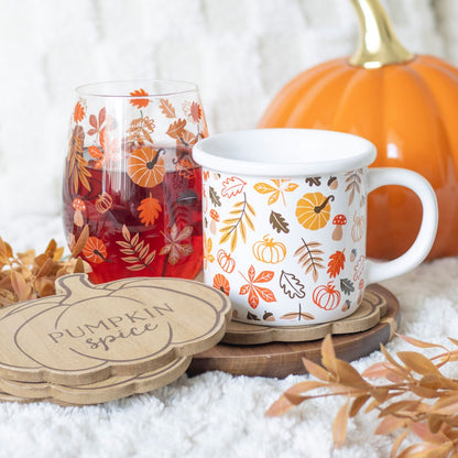 Autumn Leaves & Pumpkins Mug