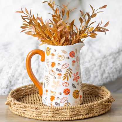 Autumn Leaves & Pumpkins Jug