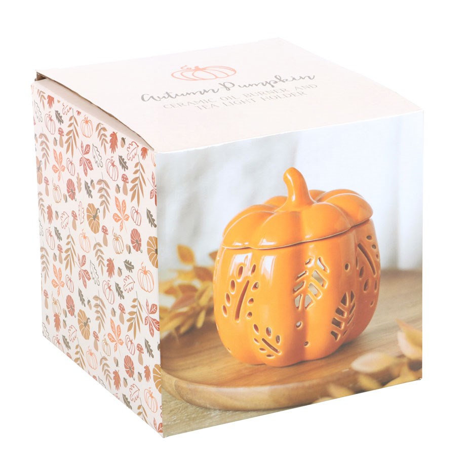 Orange Autumn Leaves Pumpkin Oil Burner