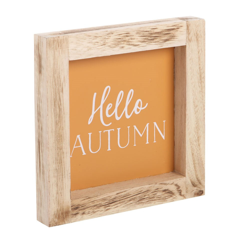 Hello Autumn Wooden Frame Sign