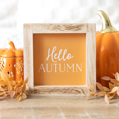 Hello Autumn Wooden Frame Sign