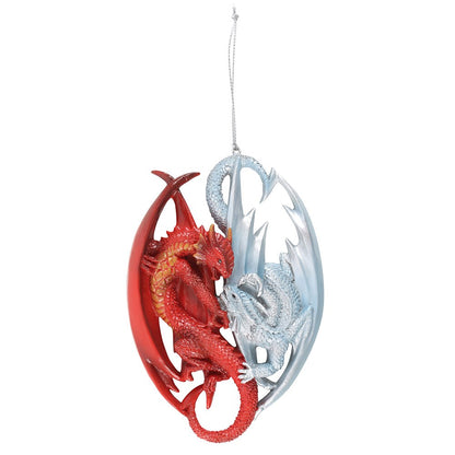 Fire and Ice Dragon Hanging Ornament