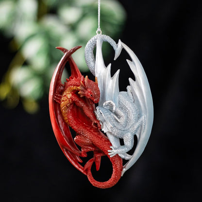 Fire and Ice Dragon Hanging Ornament